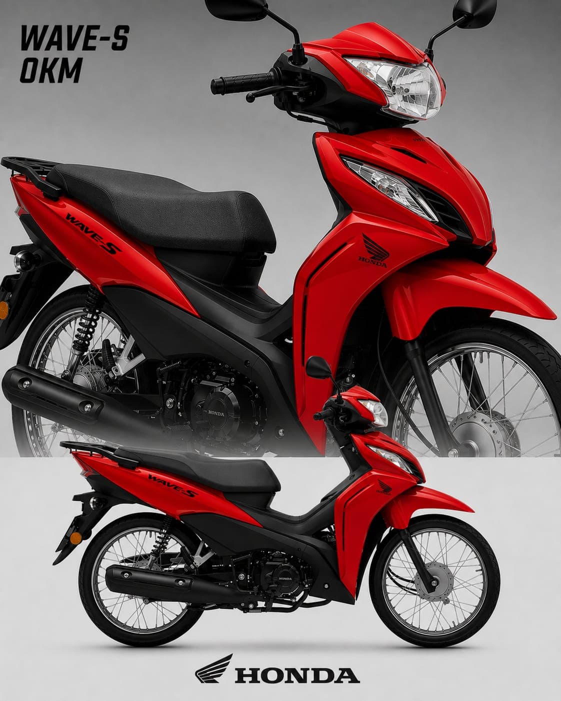 Honda WAVE-S color Rojo