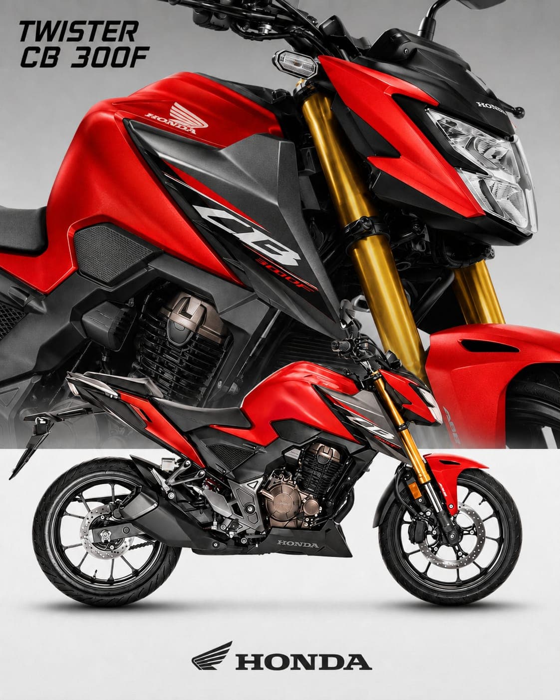 Honda CB 300F TWISTER color Rojo