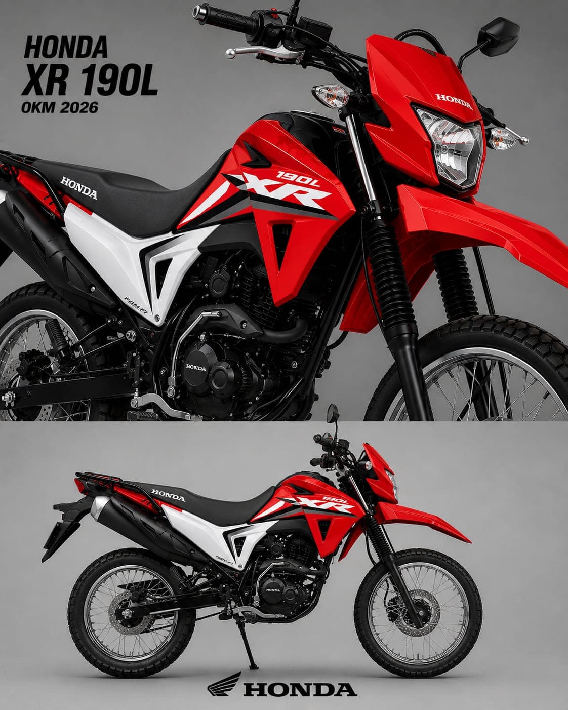 Honda XR 190L color Rojo