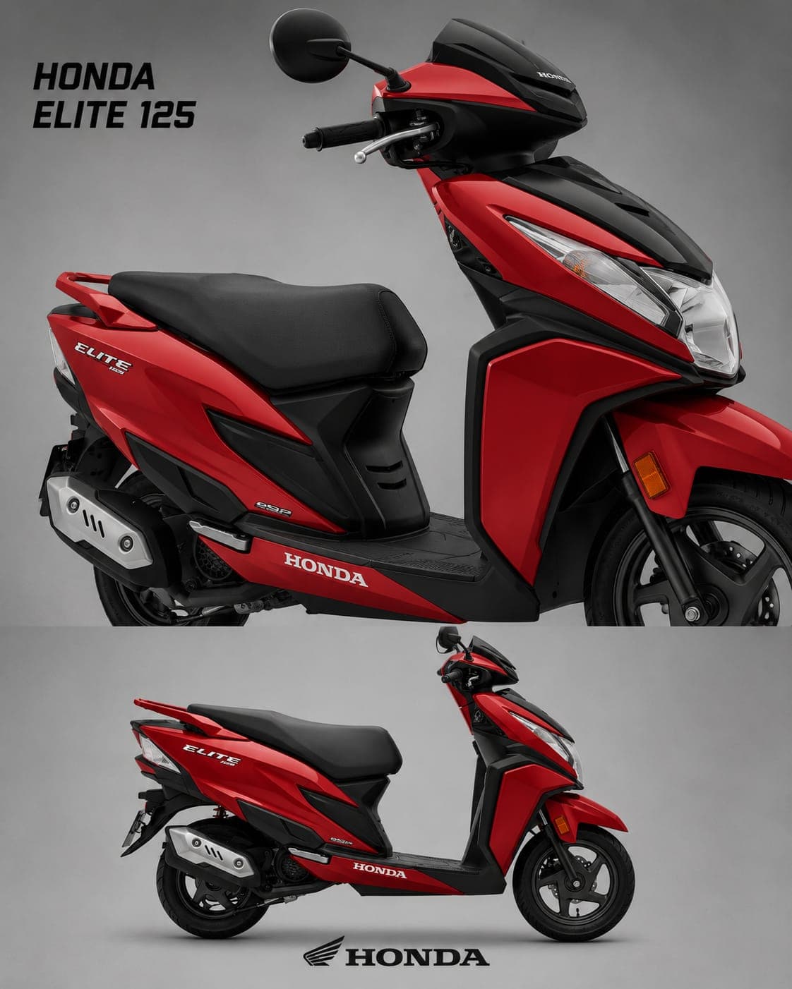 Honda ELITE 125 color Rojo