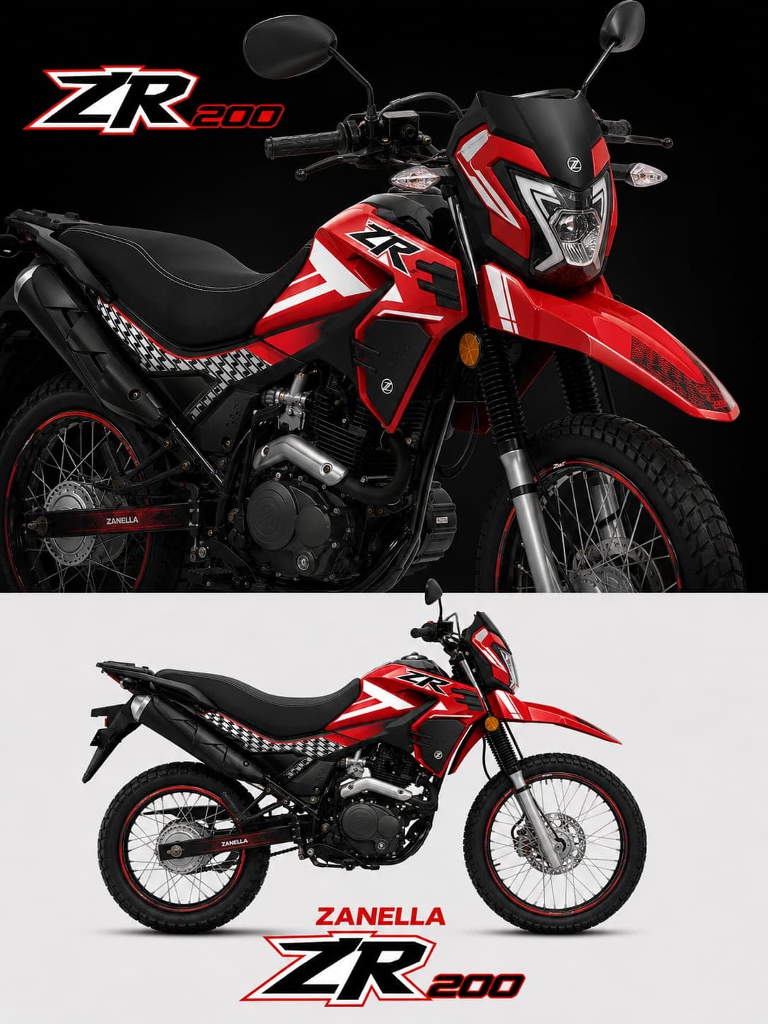 Zanella Zr 200 Ohc color Rojo