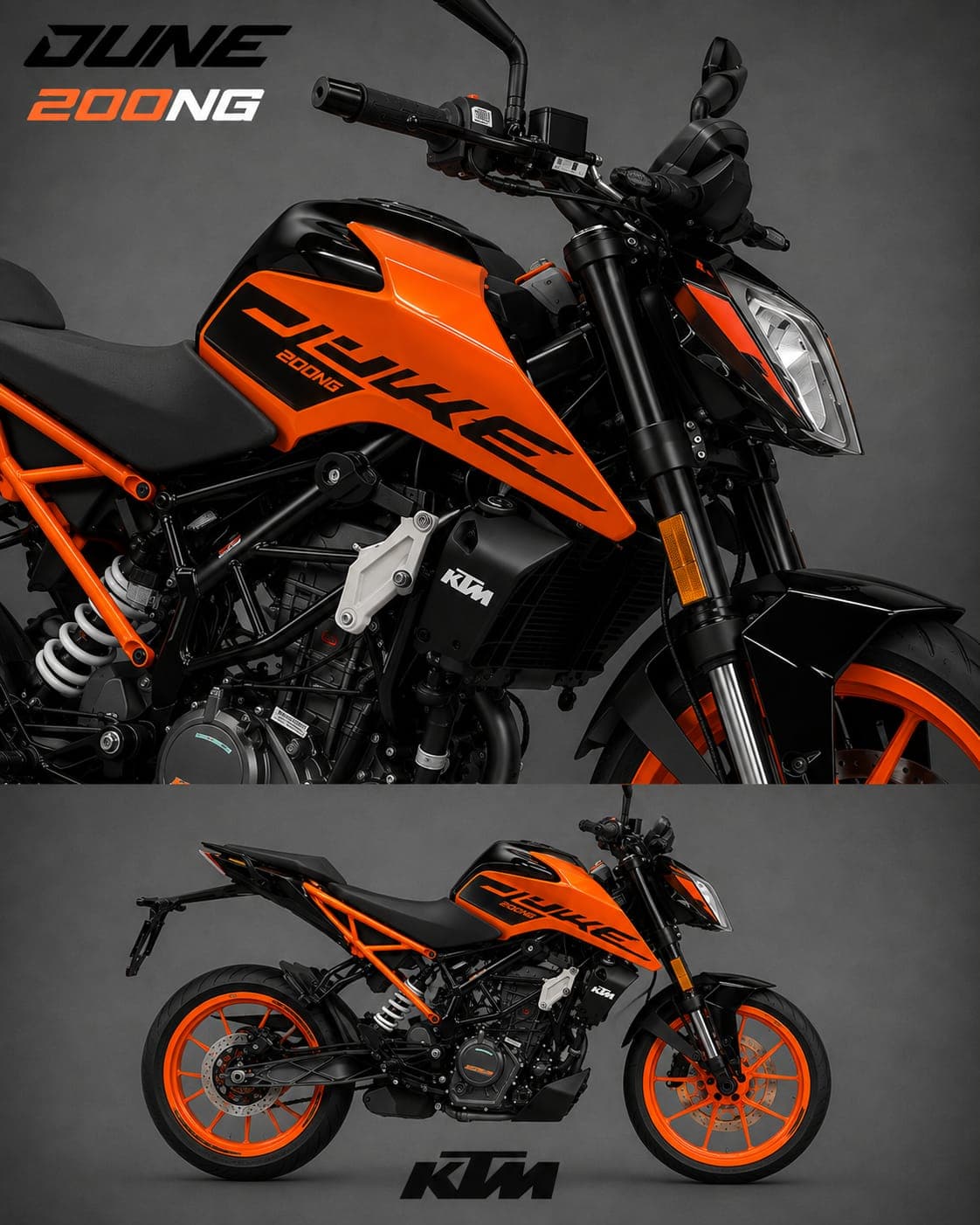 KTM DUKE 200NG color Naranja