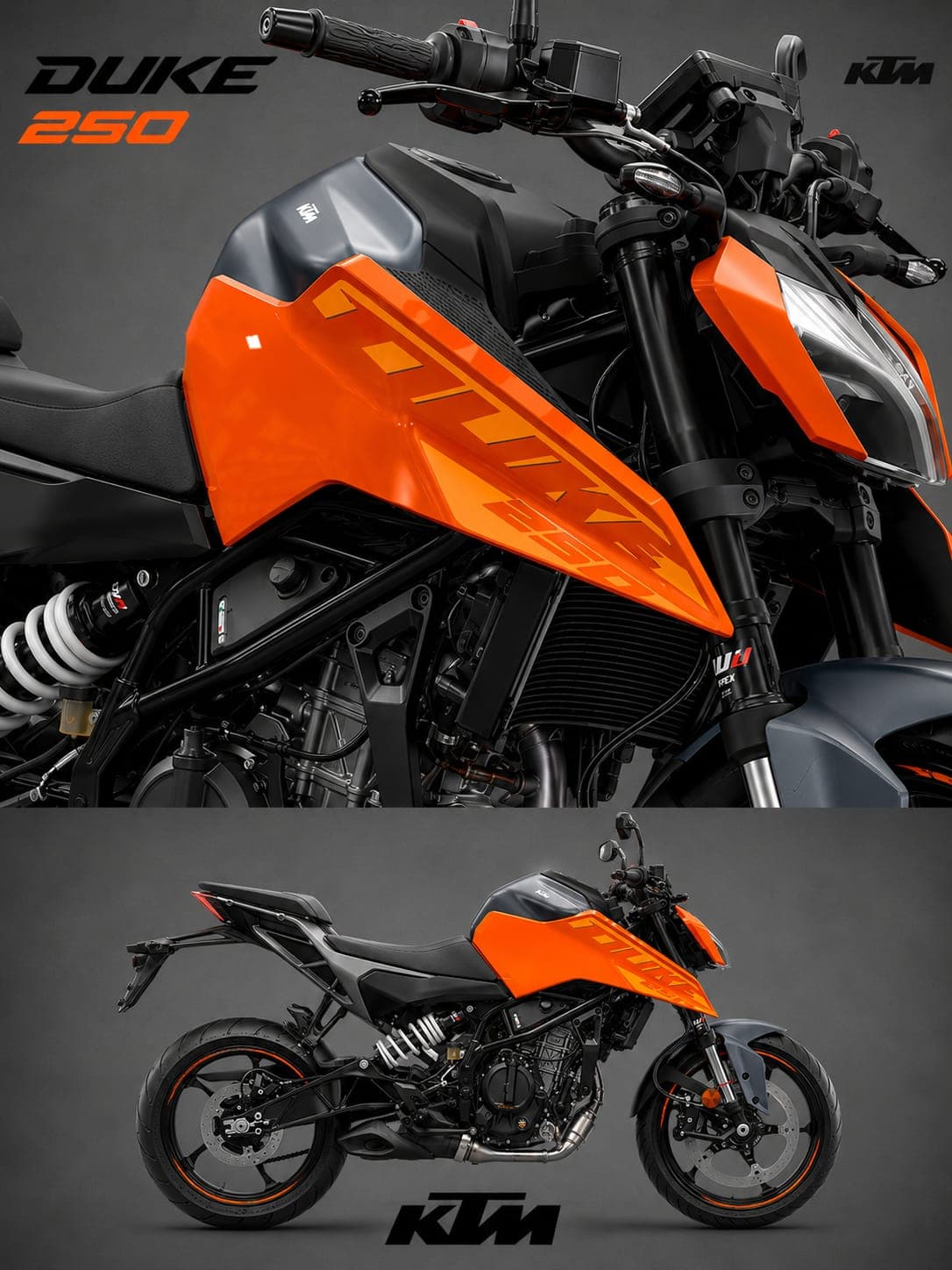 KTM DUKE 250 color Naranja