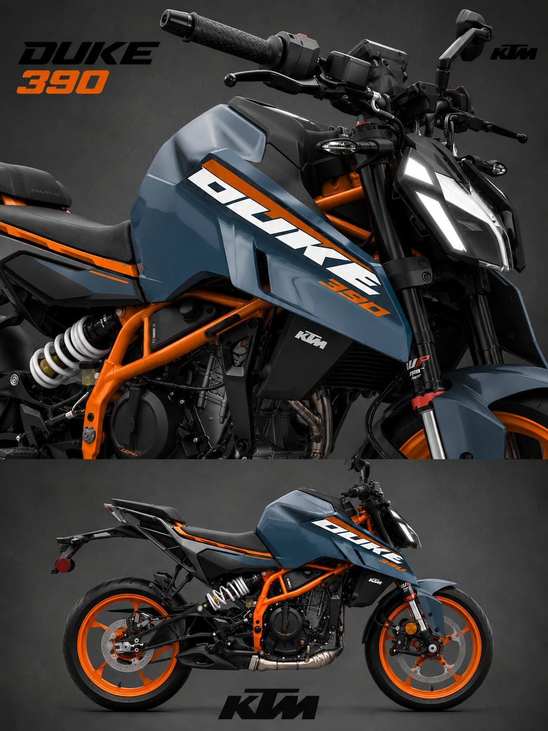 KTM DUKE 390 color Azul