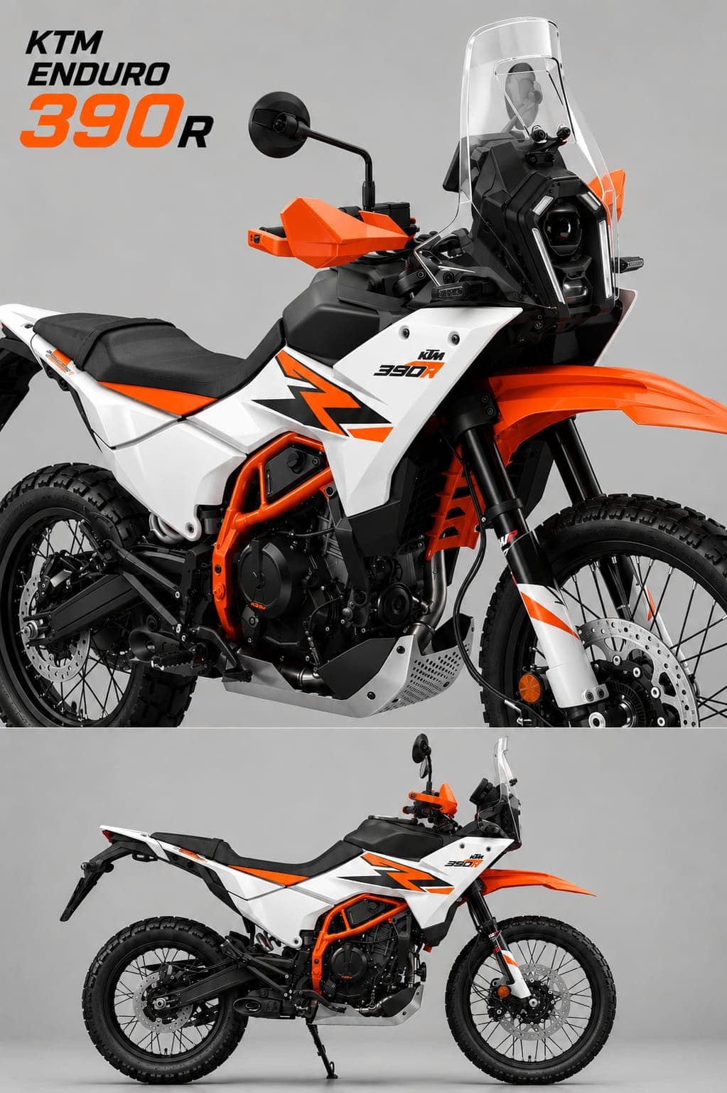 KTM Enduro 390R color Blanco