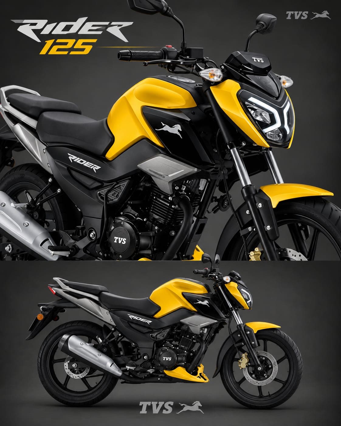 TVS Raider 125 color Amarillo