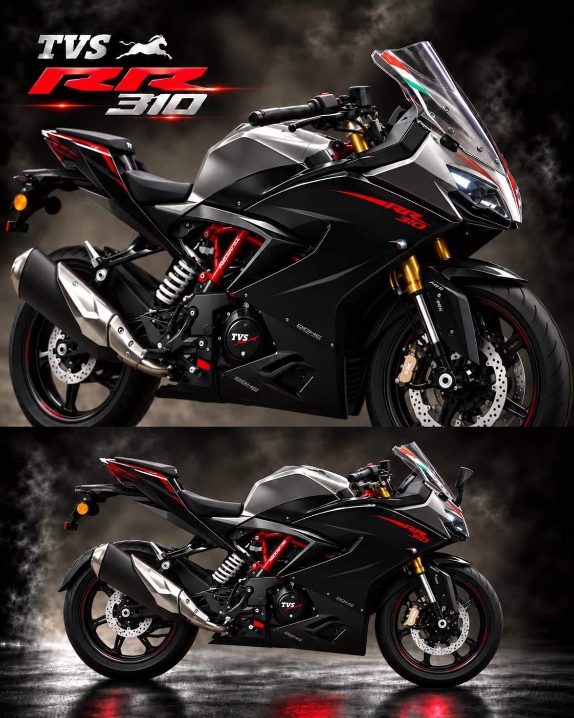 TVS RR 310 color Negro